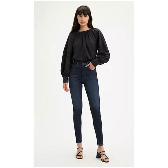 Levi’s-Mile High Super Skinny Dark Wash (Size:30) - Picture 2 of 12